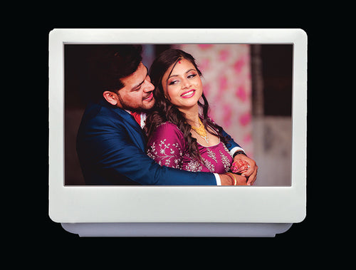 5 Inch Acrylic Car Dashboard Idol with LED Light – Double Side Custom Photo Frame | Personalized Car Dashboard Gift