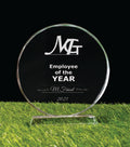 Personalizes Crystal Trophy 8 Inch - Custom Company Award with Logo & Name | Employee Recgnition Gift