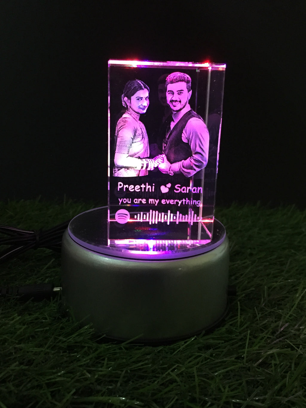 Personalized Crystal Photo Gift – Custom 3D Engraved Crystal (5×5×8 cm)