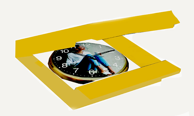 Personalized Photo Wall Clock (12 Inch) – Custom Gift for Couples, Anniversary, Birthday | Premium Gold Finish